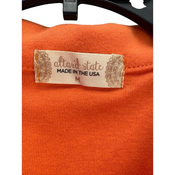 Altar'd State Orange Sleeveless Polo Tank Top XS Cotton Made in USA Minimalist - Picture 4 of 7